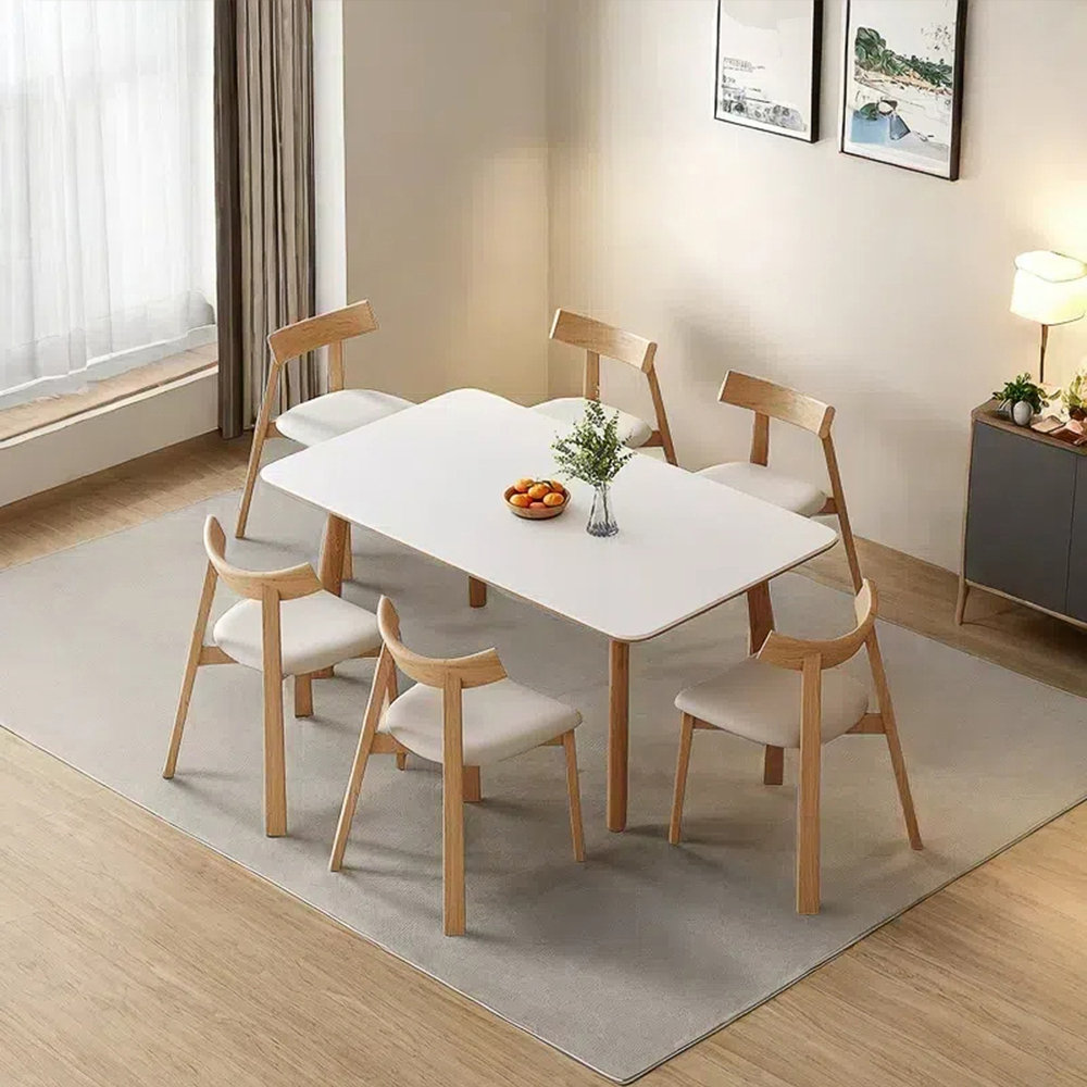 Sleek Surface Designs Rock board solid wood dining table and chair